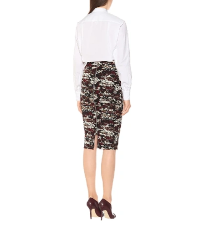 Shop Victoria Beckham Jacquard Pencil Skirt In Multicoloured