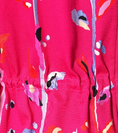 Shop Altuzarra Agata Printed Stretch Cotton Jacket In Pink