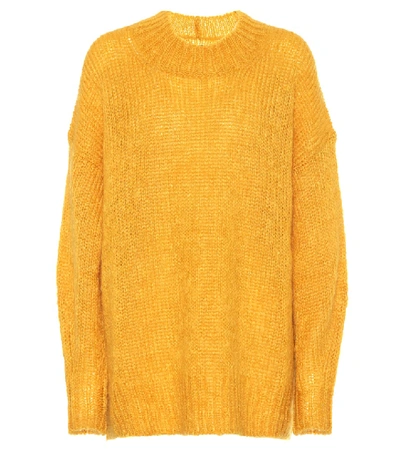 Shop Isabel Marant Idol Mohair-blend Sweater In Yellow