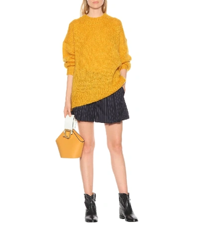 Shop Isabel Marant Idol Mohair-blend Sweater In Yellow