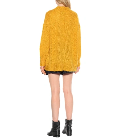 Shop Isabel Marant Idol Mohair-blend Sweater In Yellow