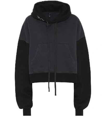 Shop Ben Taverniti Unravel Project Cotton Jersey Hoodie In Black