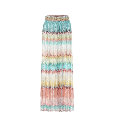 Shop Missoni Crochet Knit Maxi Skirt In Multicoloured