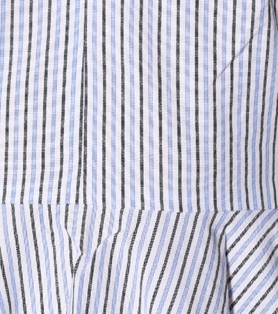 Shop Alexa Chung Striped Cotton Blouse In Blue