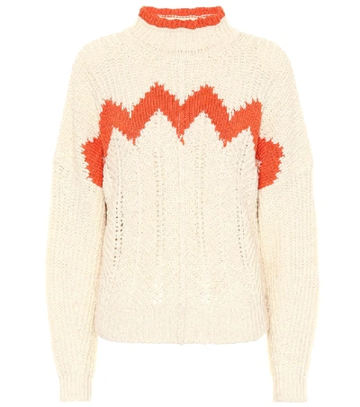 Shop Isabel Marant Bell Cotton And Linen-blend Sweater In Beige