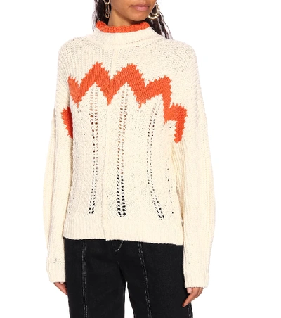 Shop Isabel Marant Bell Cotton And Linen-blend Sweater In Beige