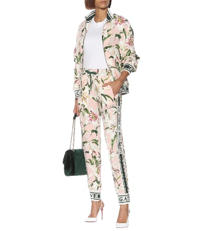 Shop Dolce & Gabbana Floral Trackpants In Multicoloured