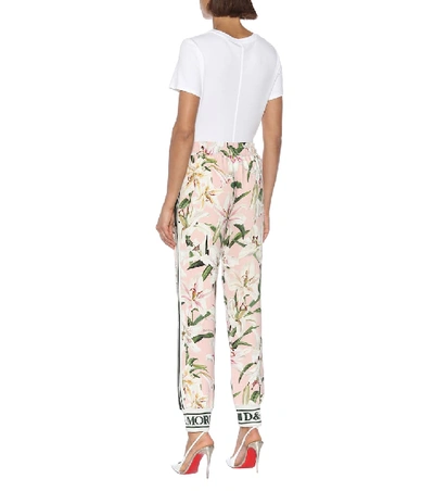 Shop Dolce & Gabbana Floral Trackpants In Multicoloured