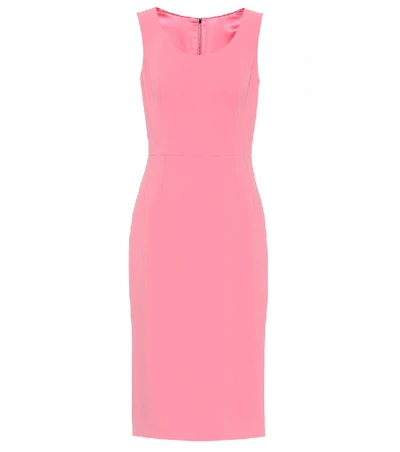 Shop Dolce & Gabbana Cady Midi Dress In Pink