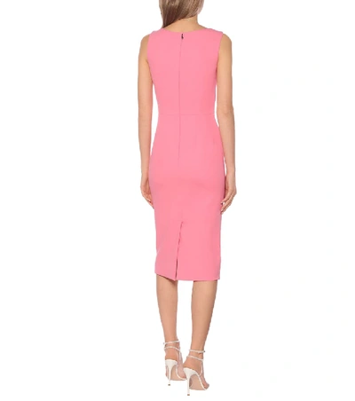 Shop Dolce & Gabbana Cady Midi Dress In Pink