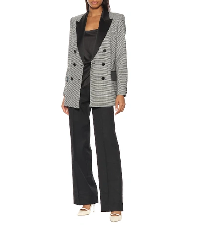 Shop Racil Audrey Checked Wool Blazer In Grey