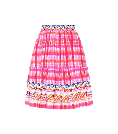 Shop Peter Pilotto Printed Cotton Skirt In Pink