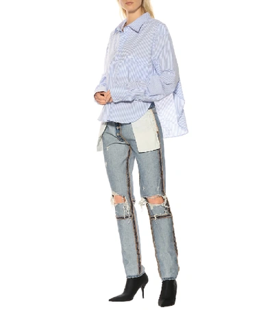 Shop Ben Taverniti Unravel Project Inside Out Reverse Jeans In Blue