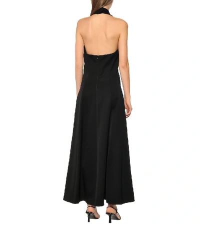 Shop Jil Sander Virgin Wool Maxi Dress In Black