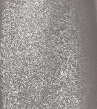 Shop Balenciaga Faux Leather Midi Skirt In Grey