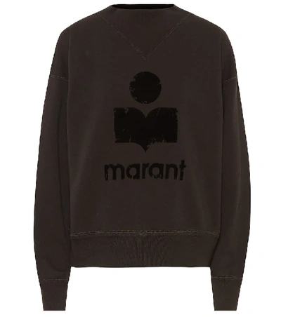 Shop Isabel Marant Étoile Moby Cotton-blend Sweatshirt In Black