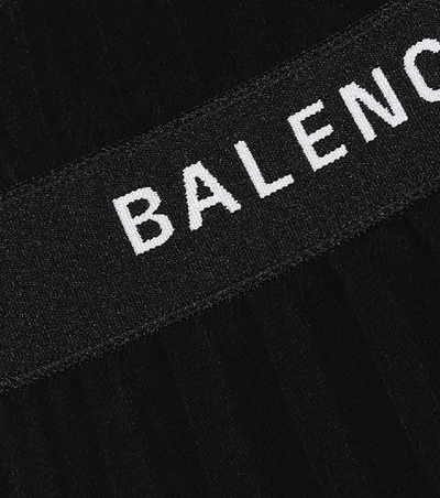 Shop Balenciaga Asymmetric Pleated Midi Skirt In Black