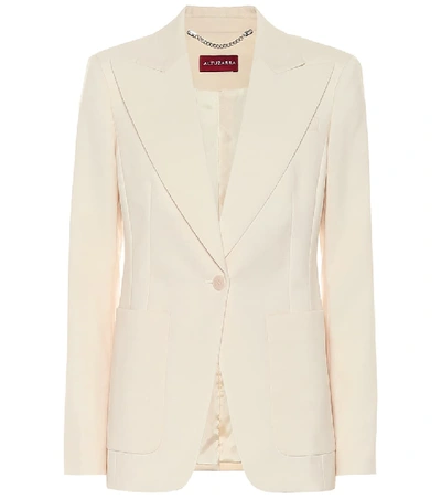 Shop Altuzarra Elford Wool-blend Blazer In White