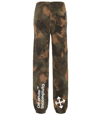 Shop Off-white Printed Trackpants In Green