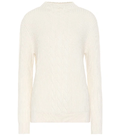 Shop Apc Nico Wool And Cashmere Sweater In White