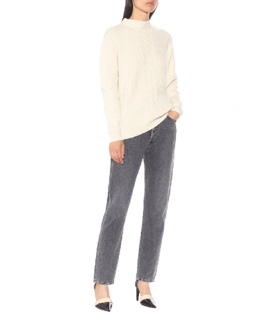 Shop Apc Nico Wool And Cashmere Sweater In White