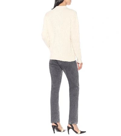 Shop Apc Nico Wool And Cashmere Sweater In White