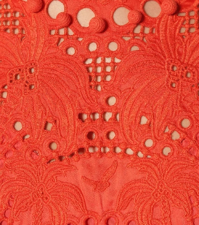Shop Zimmermann Brightside Palm Silk-organza Gown In Red