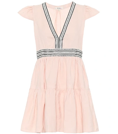Shop Lemlem Koki Linen-blend Minidress In Pink