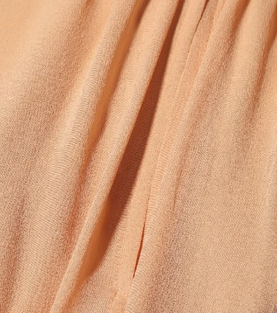 Shop Chloé Belted Silk Dress In Pink