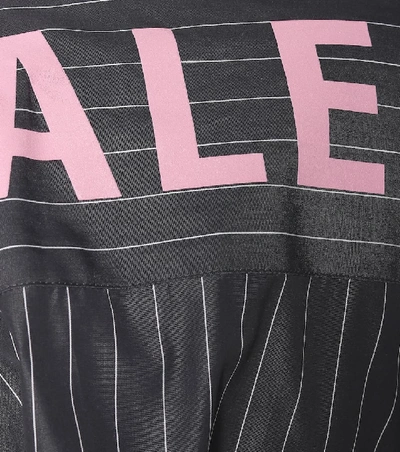 Shop Balenciaga Oversized Striped Cotton Shirt In Black