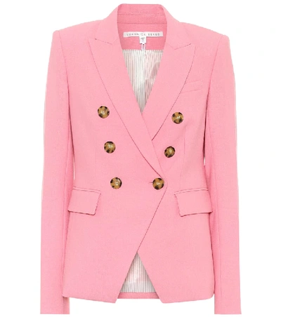 Shop Veronica Beard Miller Dickey Stretch-twill Blazer In Pink