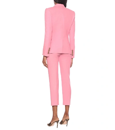 Shop Veronica Beard Miller Dickey Stretch-twill Blazer In Pink