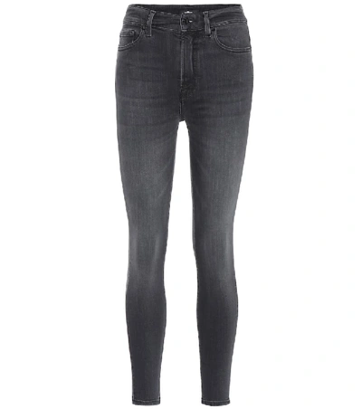 Shop 7 For All Mankind Aubrey High-rise Skinny Jeans In Black