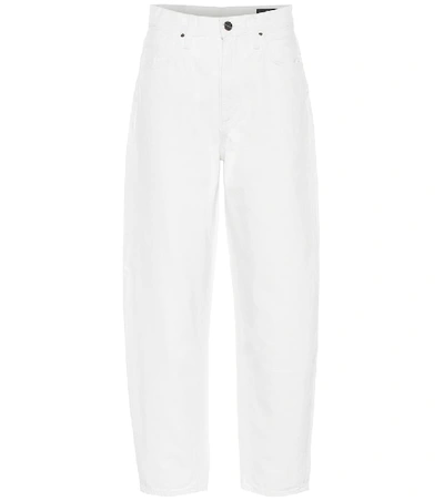 Shop Goldsign The Curved High-rise Jeans In White