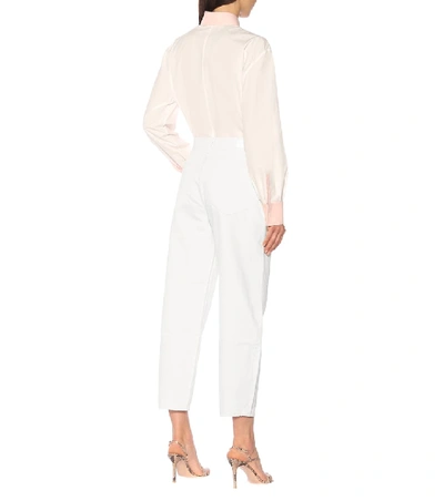 Shop Goldsign The Curved High-rise Jeans In White