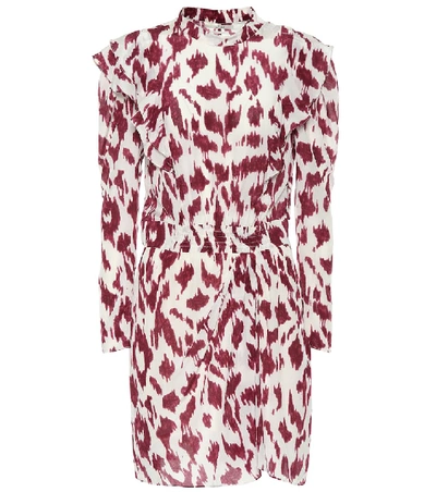 Shop Isabel Marant Étoile Yoana Printed Silk Dress In Neutrals