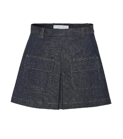 Shop Matthew Adams Dolan Denim Miniskirt In Blue