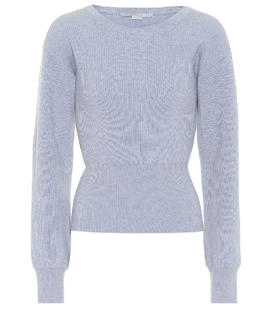 Shop Stella Mccartney Cashmere And Wool Sweater In Blue