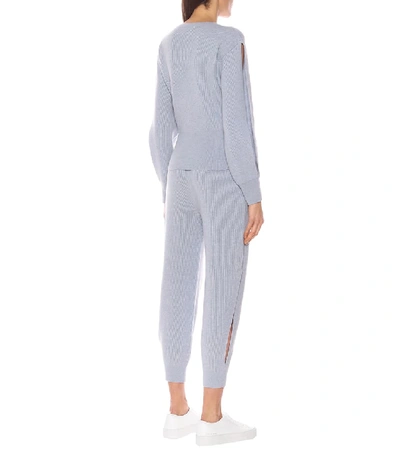Shop Stella Mccartney Cashmere And Wool Sweater In Blue