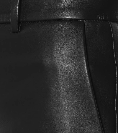 Shop Loewe Straight Leather Pants In Black