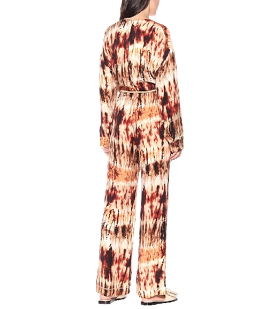 Shop Nanushka Jax Tie-dye Wide-leg Jumpsuit In Orange