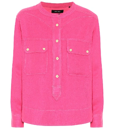 Shop Isabel Marant Tecoyo Silk Top In Pink