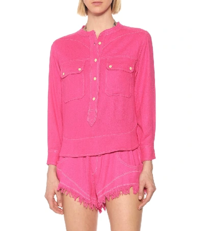 Shop Isabel Marant Tecoyo Silk Top In Pink