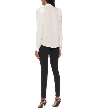 Shop Balmain Silk Blouse In White