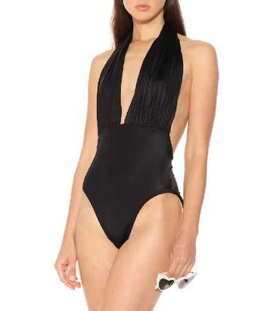 Shop Norma Kamali Mio Swimsuit In Black