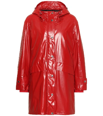 Shop Burberry Printed Raincoat In Red