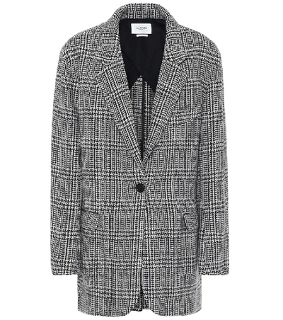 Shop Isabel Marant Étoile Ondine Checked Wool-blend Jacket In Grey