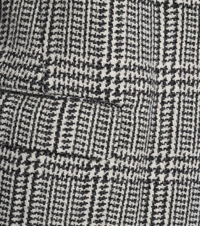 Shop Isabel Marant Étoile Ondine Checked Wool-blend Jacket In Grey