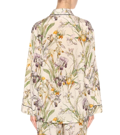 Shop Alexander Mcqueen Floral-printed Silk Shirt In Multicoloured