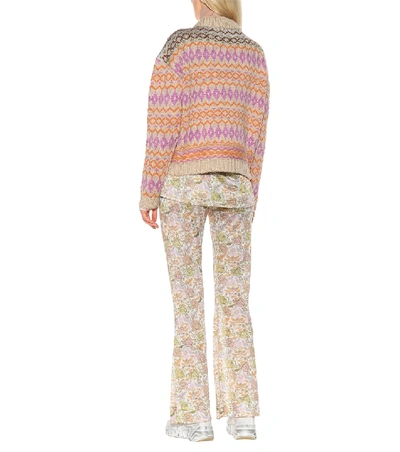 Shop Acne Studios Intarsia Wool Sweater In Multicoloured